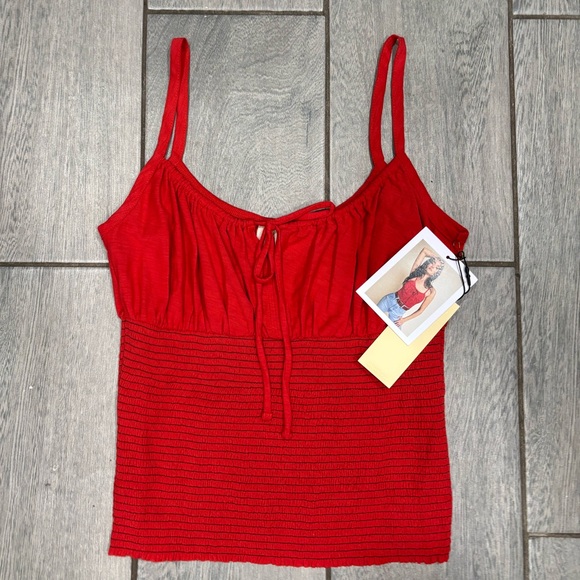 Nation LTD Smocked Top Size Small 100% Pima Cotton - Picture 3 of 6